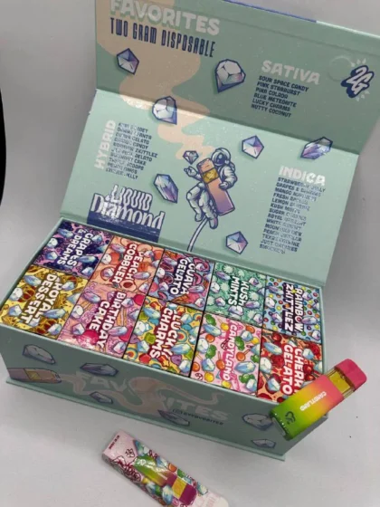 Lime Green Batch 2G Liquid Diamonds Disposable